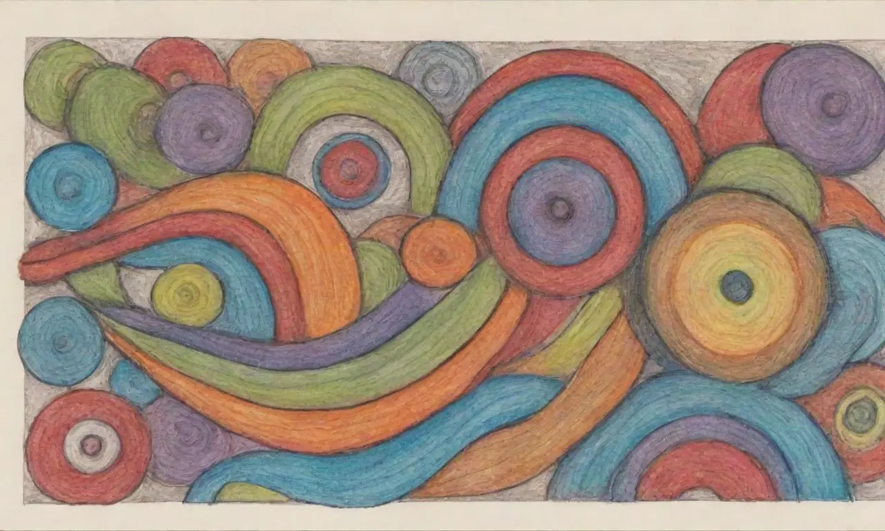 La composición se caracteriza por líneas audaces, sombras suaves, texturas intrincadas y una paleta de colores cohesiva que invitan a la exploración