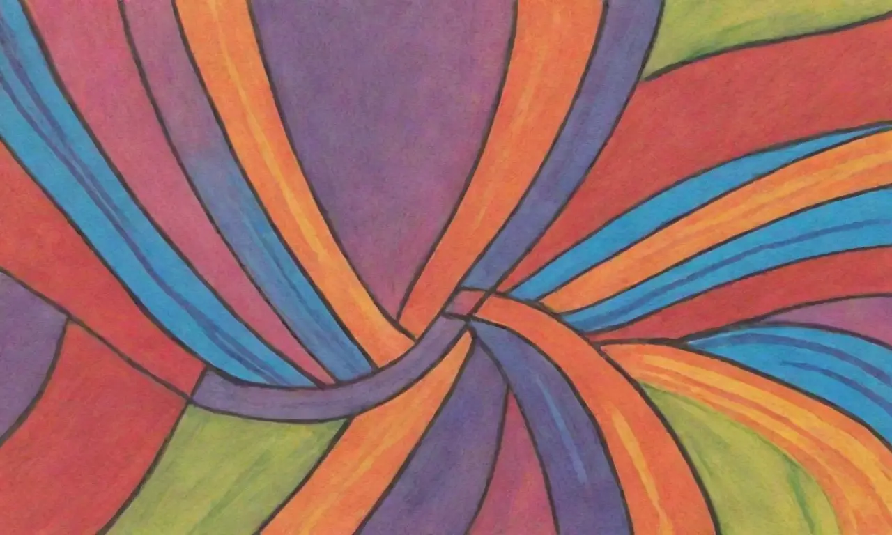 Colores vibrantes, líneas audaces y patrones intrincados crean una composición dinámica y armónica