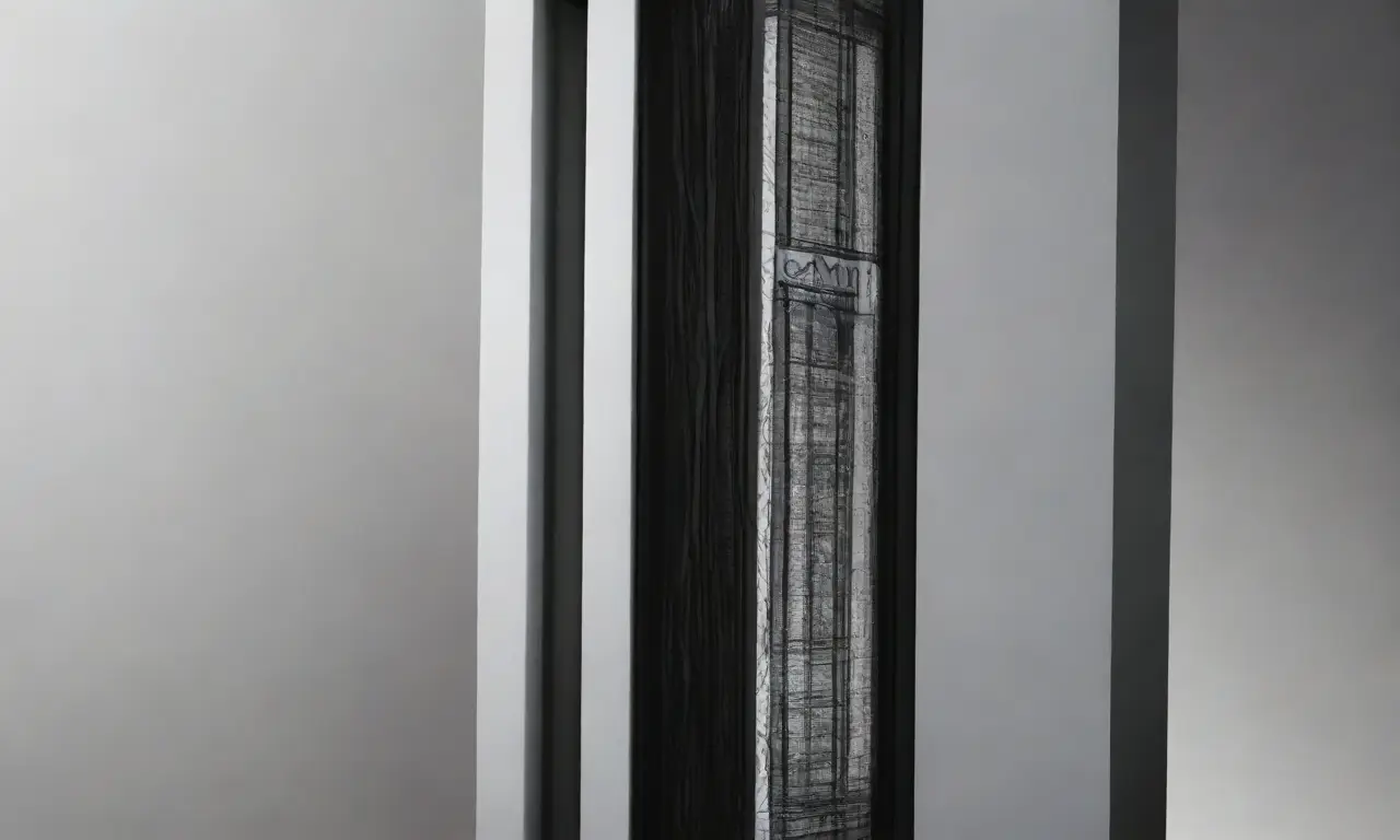 Un diseño de torre de servidor destaca por líneas audaces, texturas intrincadas y una composición equilibrada que evoca profesionalismo y eficiencia