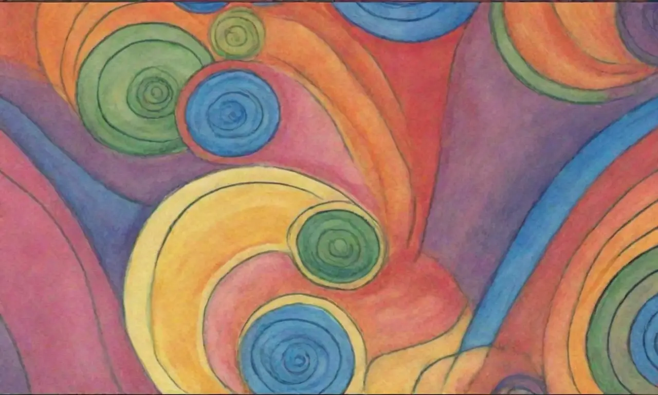 Colores vibrantes, líneas intrincadas y sombras suaves crean una composición dinámica y armoniosa