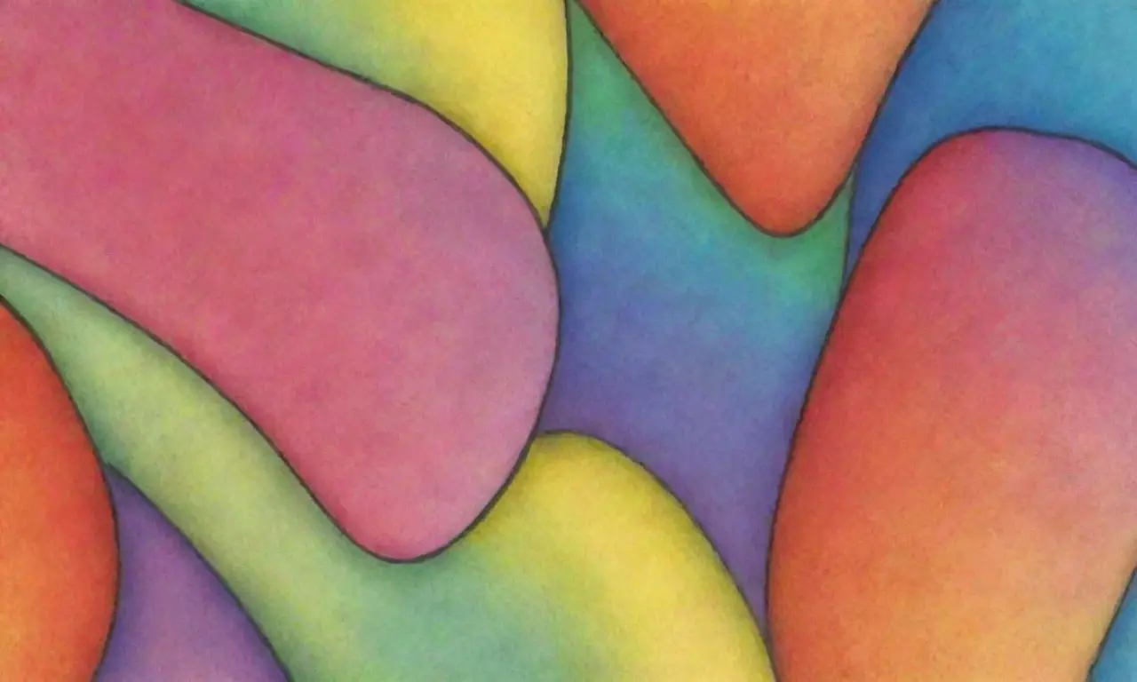 Colores vibrantes, gradientes suaves y detalles intrincados crean una composición dinámica y emocional