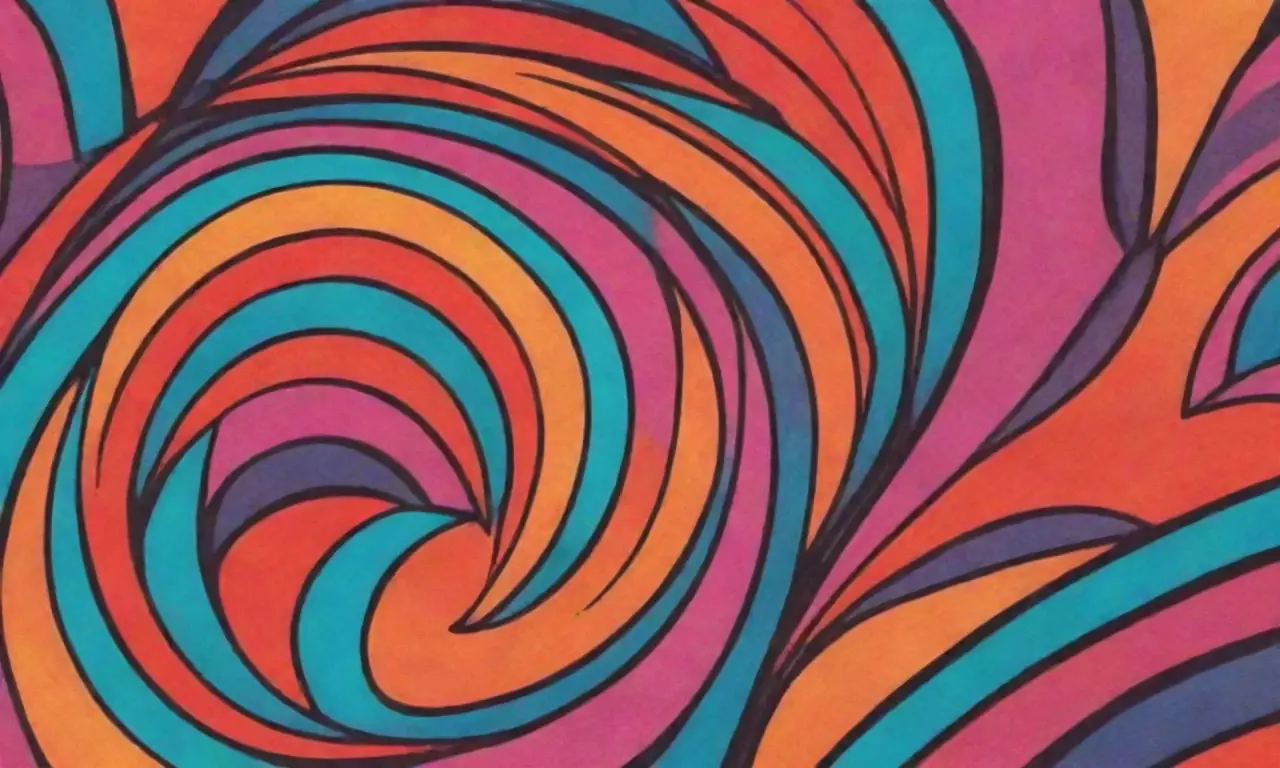 Colores vibrantes y texturas dinámicas crean una composición visual cautivadora