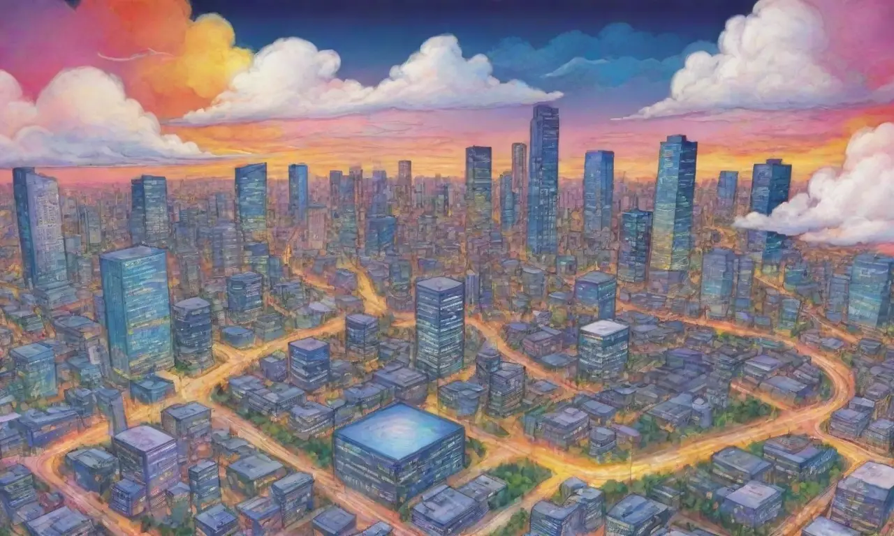 Una composición visual que representa la conexión y la innovación en la tecnología digital