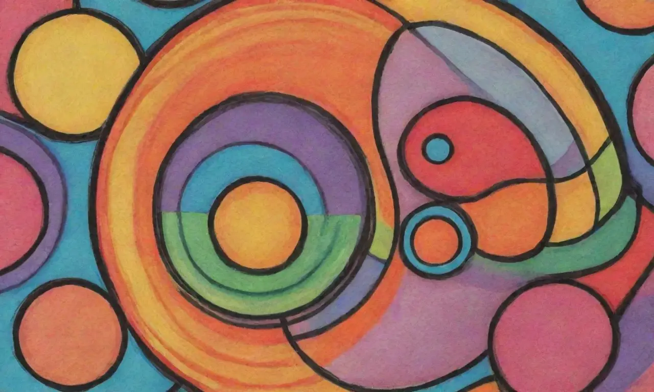 Colores vibrantes, líneas definidas y elementos texturizados crean una composición dinámica y atractiva