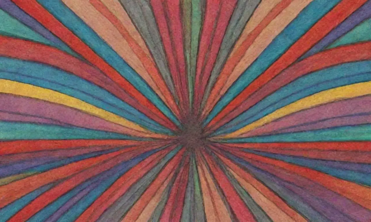 Una obra visual que combina líneas, sombras, colores y formas para crear profundidad y armonía