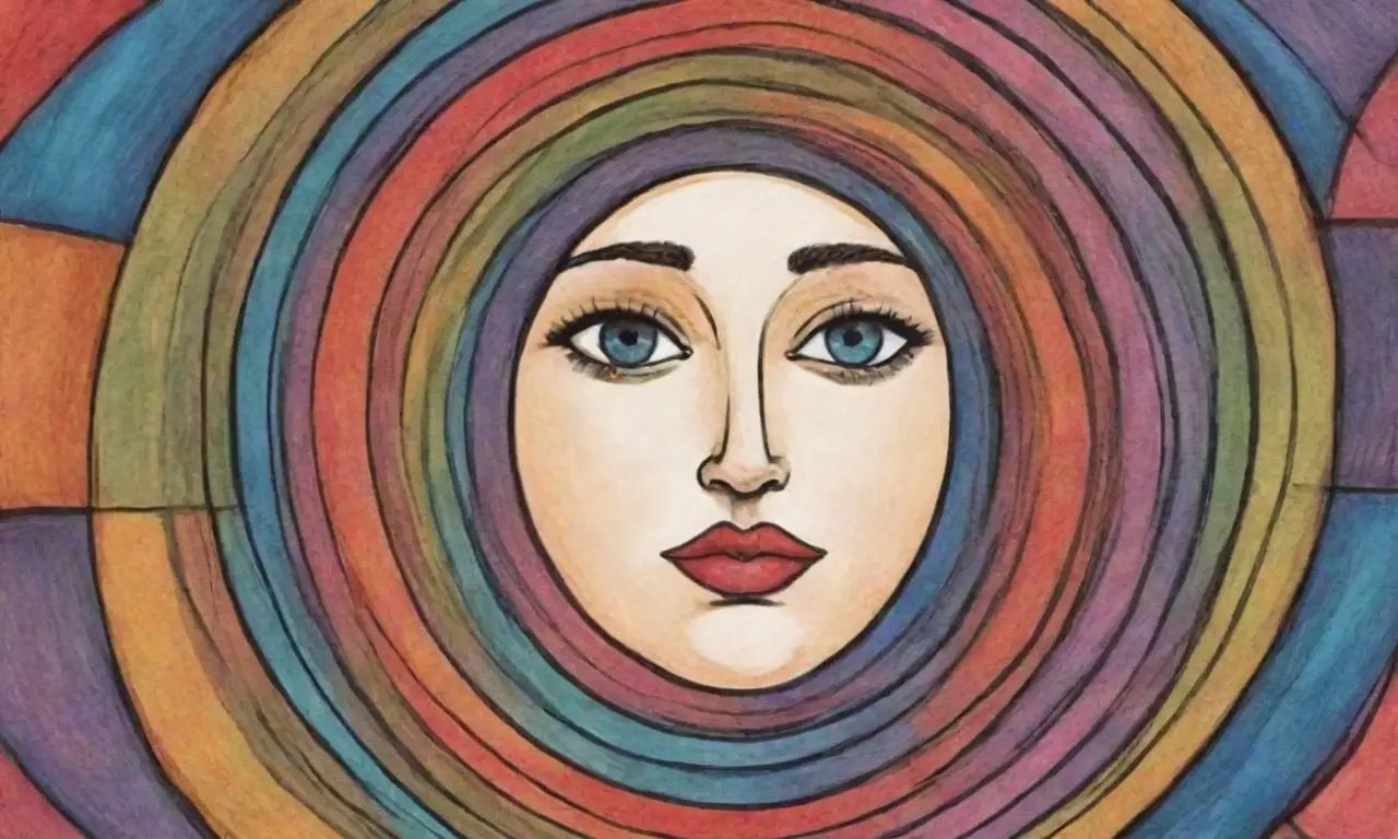 El arte combina líneas, texturas y colores para crear profundidad y movimiento