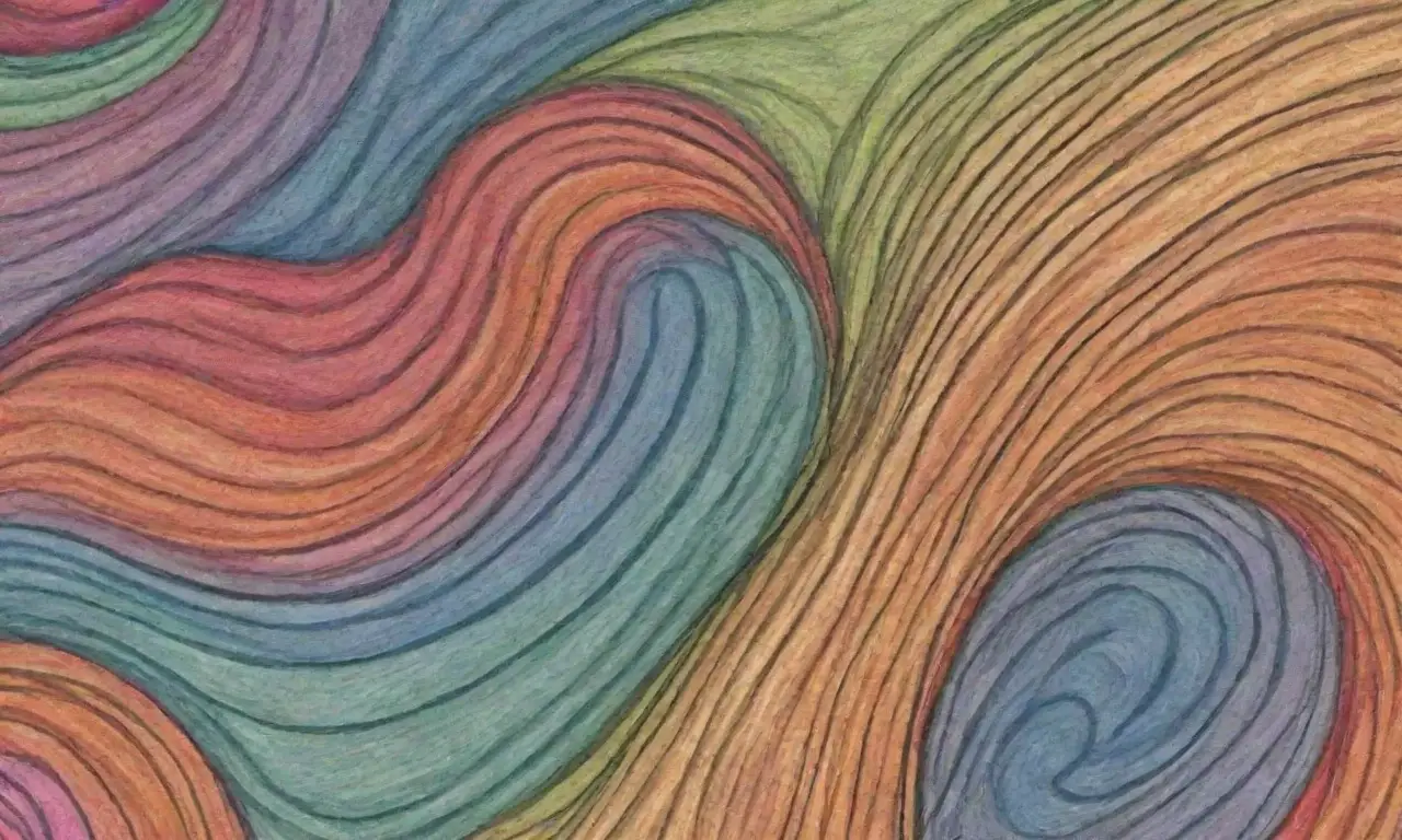 Un diseño visualmente complejo resalta un nombre central con contrastes y texturas