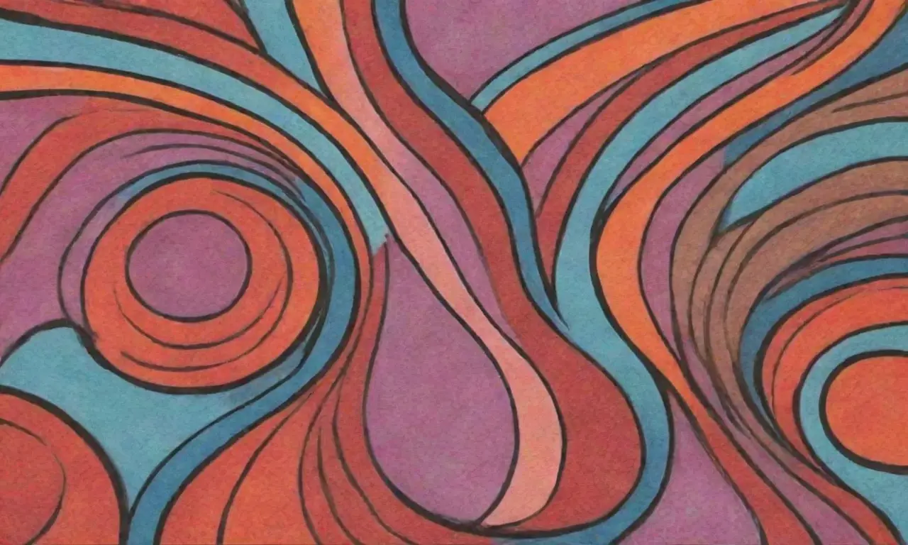 La obra combina líneas, colores y texturas para crear una composición dinámica y armónica
