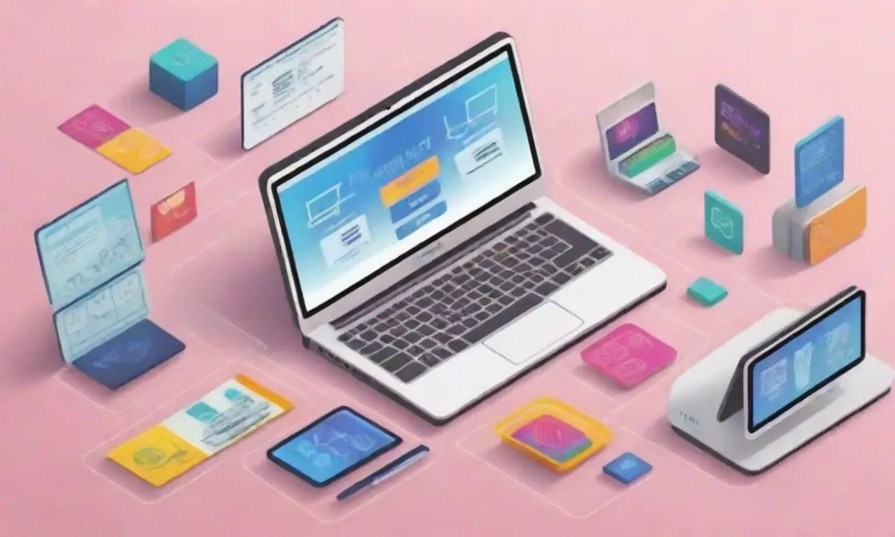 Diseño visual de plataformas de comercio electrónico con líneas, colores y texturas que destacan características y guían la atención