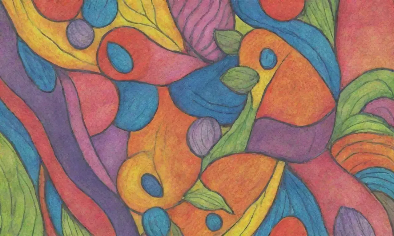 Colores vibrantes, líneas audaces y texturas intrincadas crean composiciones visuales ricas y armoniosas