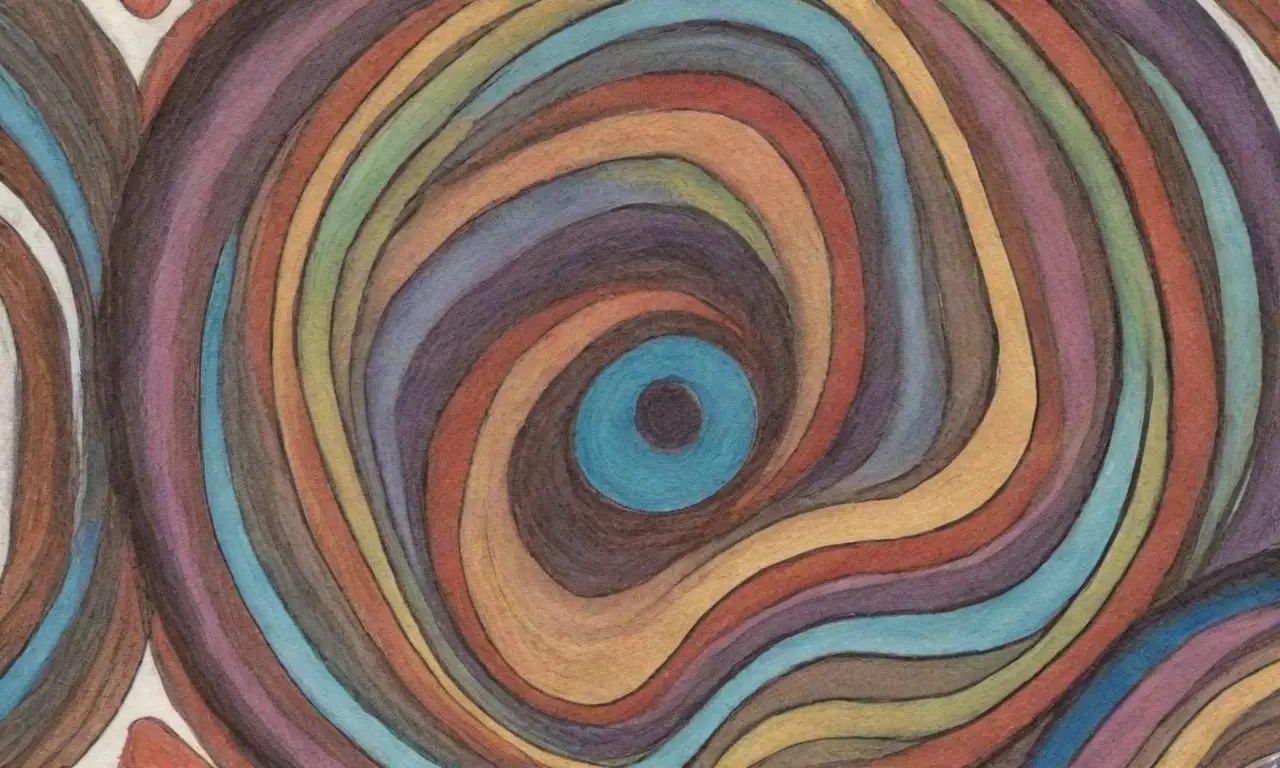 Una obra artística combina líneas, texturas y colores para crear profundidad, interés y unidad