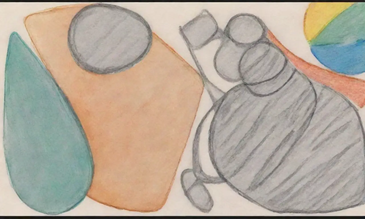Líneas, sombras y texturas crean profundidad y estructura en una composición visual equilibrada y dinámica