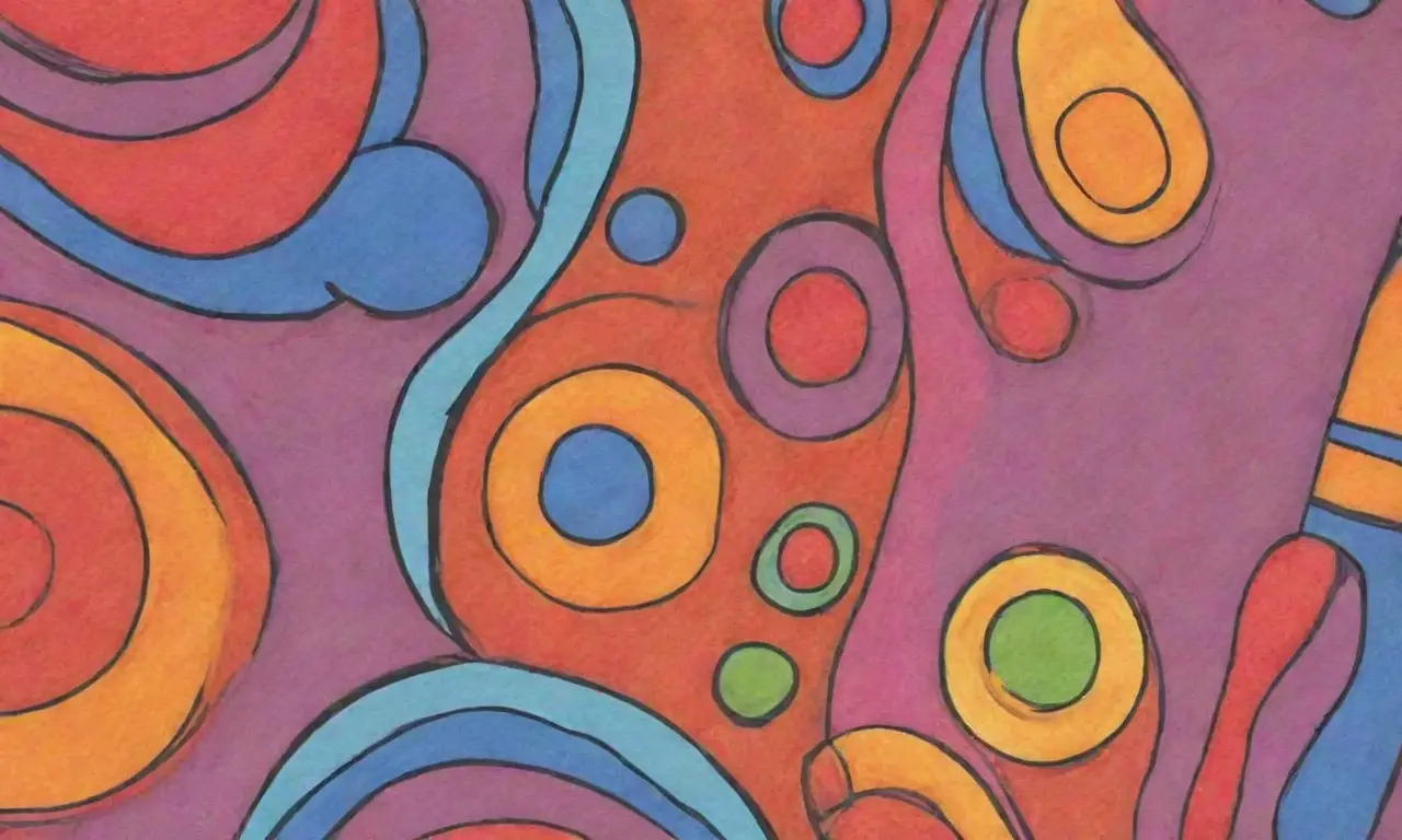 Elementos visuales como líneas, colores y texturas crean una composición dinámica y atractiva