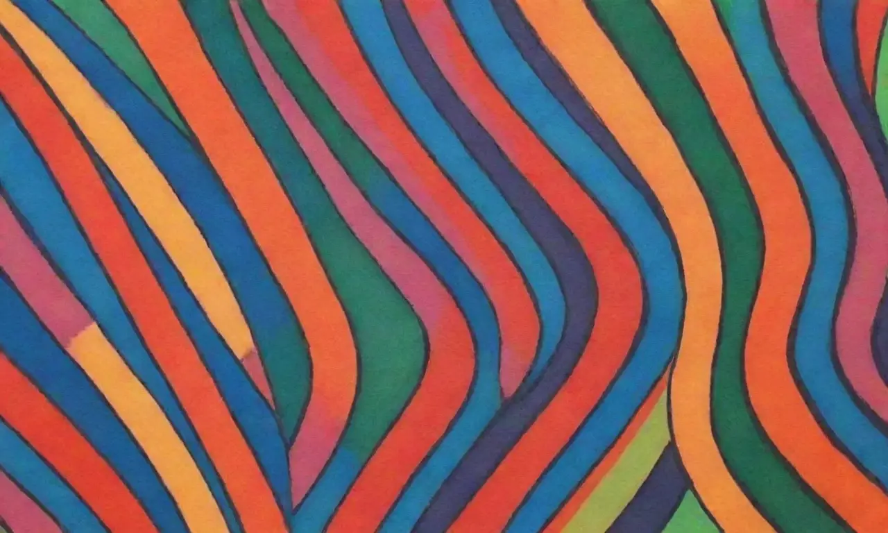 Colores vibrantes, líneas definidas y patrones intrincados crean una composición visualmente dinámica y armoniosa
