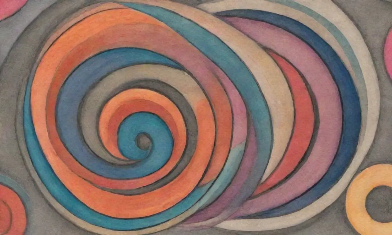 La obra combina líneas, texturas y colores para crear una composición dinámica y armoniosa