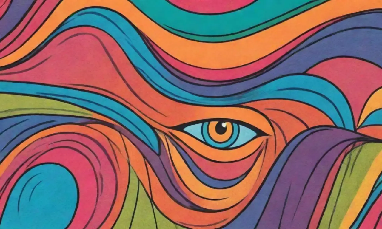 Colores vibrantes y texturas intrincadas crean una composición dinámica y equilibrada