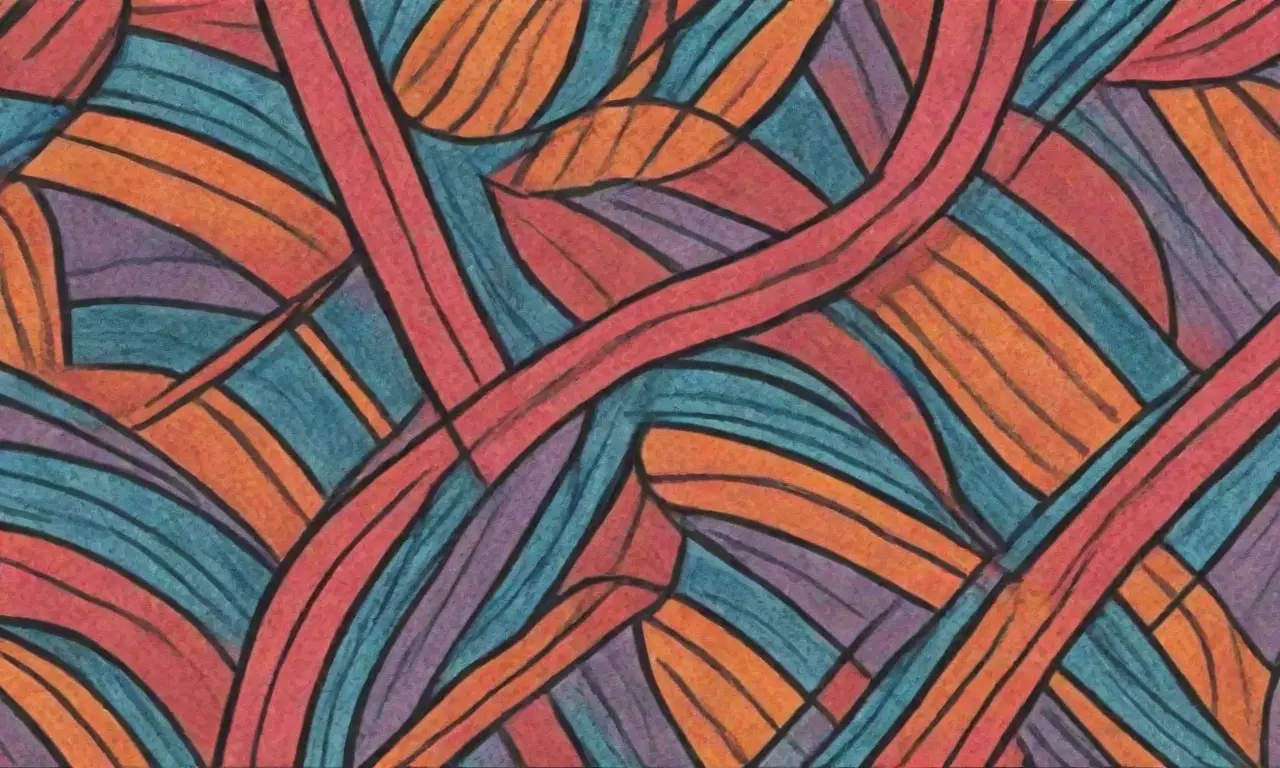 El diseño combina líneas, sombras, texturas y colores para crear profundidad y guiar la atención
