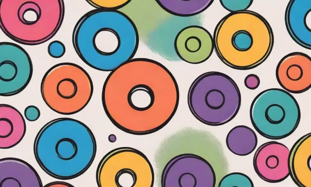 Colores vibrantes y gradientes suaves crean una composición digital armoniosa y dinámica