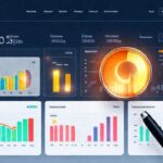 Panel web moderno muestra datos exitosos
