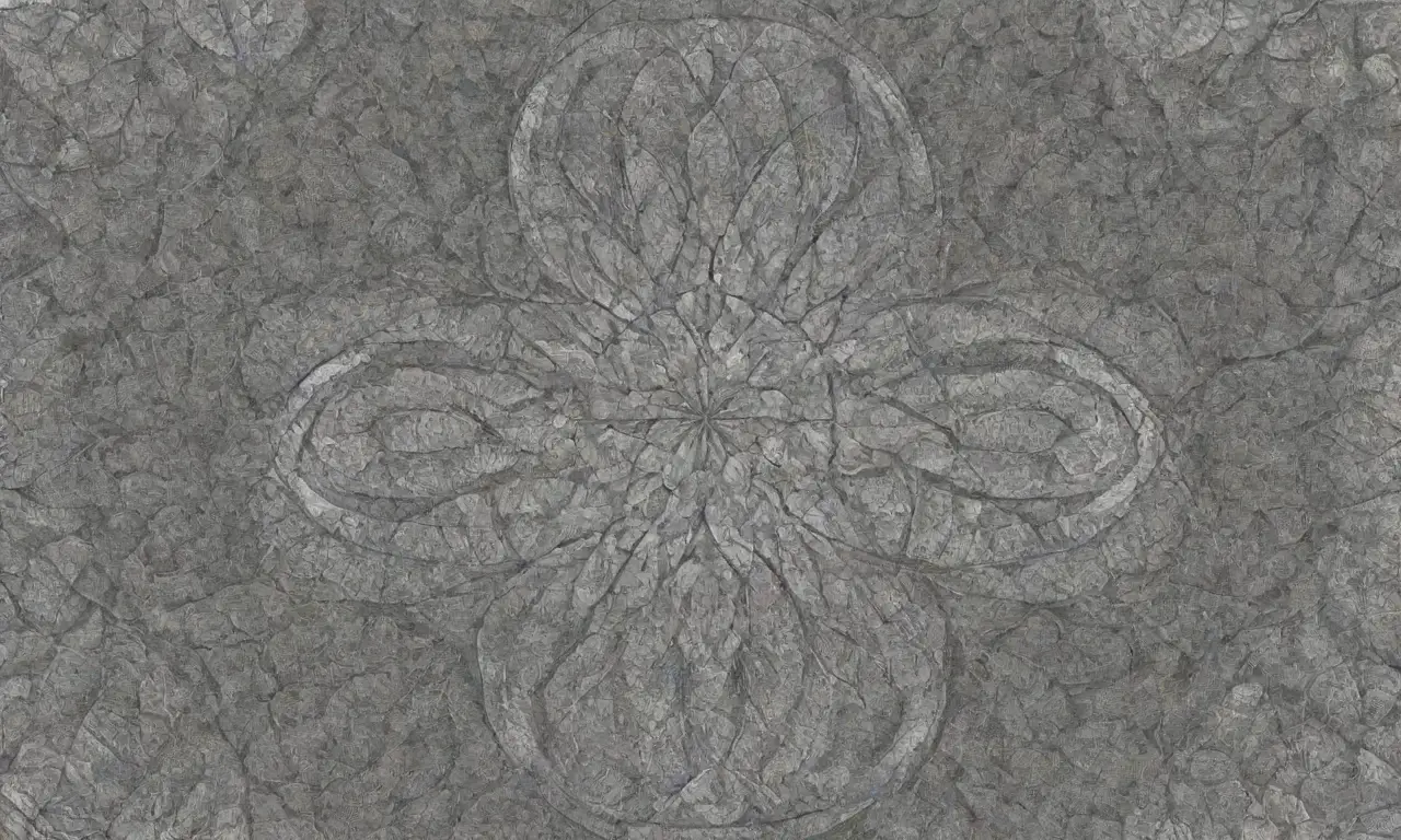 Un diseño complejo combina líneas, sombras, texturas y colores para crear profundidad y movimiento