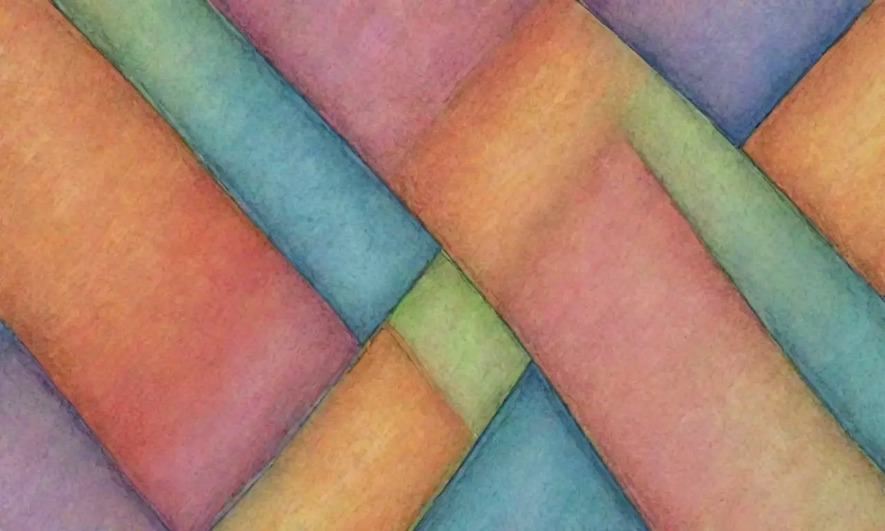 Colores vibrantes y formas orgánicas crean una composición armoniosa y emocional