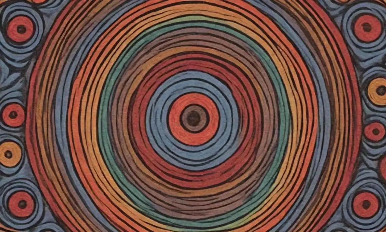 El diseño combina líneas, colores y texturas para crear un mensaje visual impactante