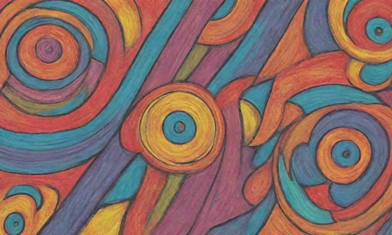 Una composición vibrante y dinámica combina líneas, texturas y colores para atraer la atención y evocar emociones