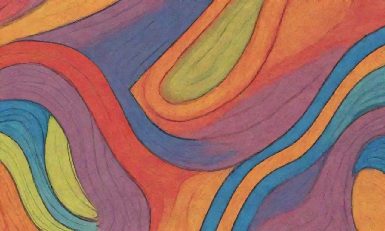 Colores vibrantes y contrastes suaves crean una composición dinámica y armónica