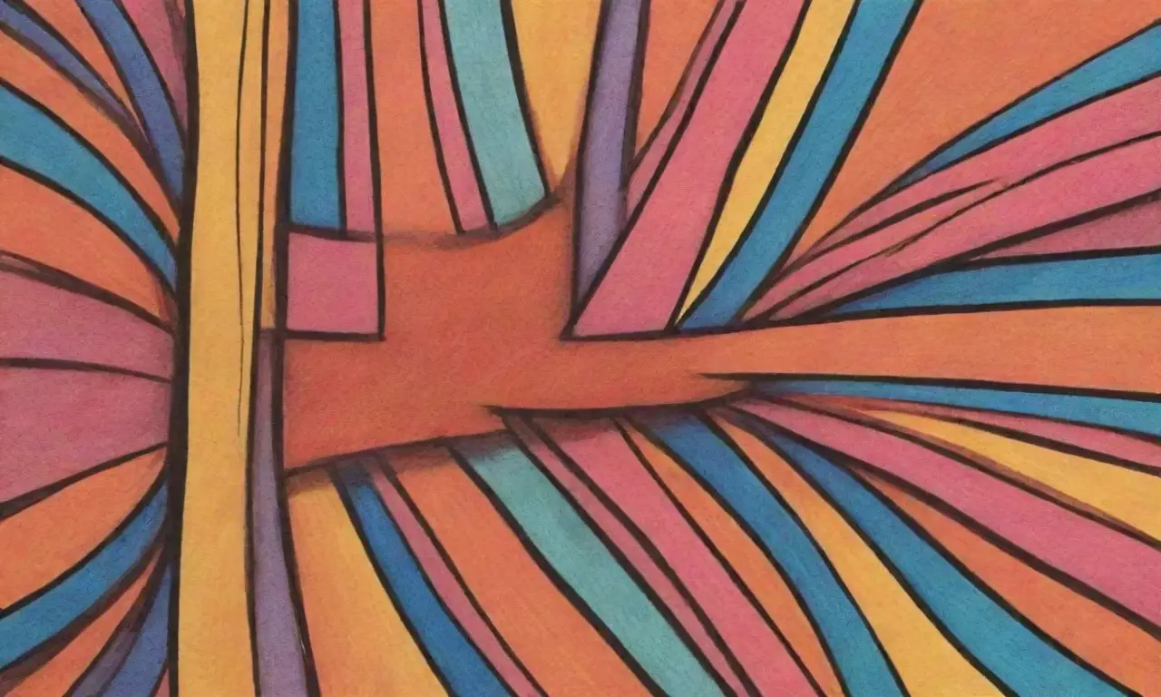 Una obra visual que combina líneas, colores y texturas para transmitir ideas y emociones