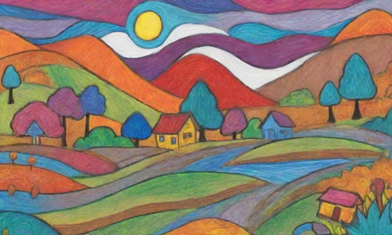 Colores vibrantes y texturas crean una composición rica y dinámica que invita a la exploración