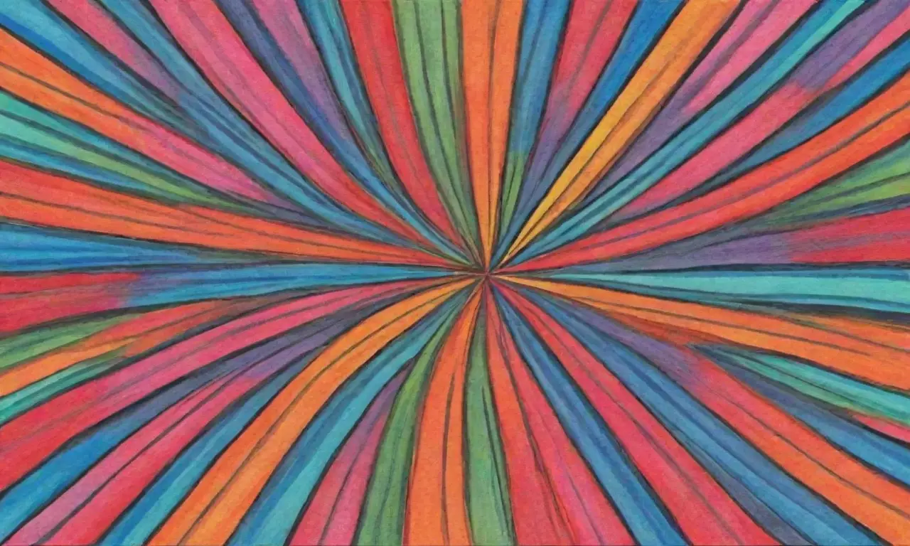 Colores vibrantes, líneas definidas y patrones intrincados crean una composición armoniosa y dinámica