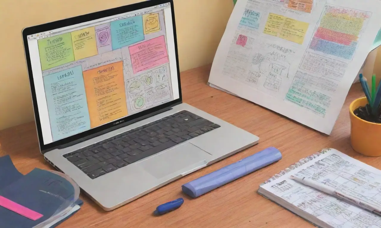 Un blog vibrante con colores brillantes y detalles intrincados que invitan a la creatividad