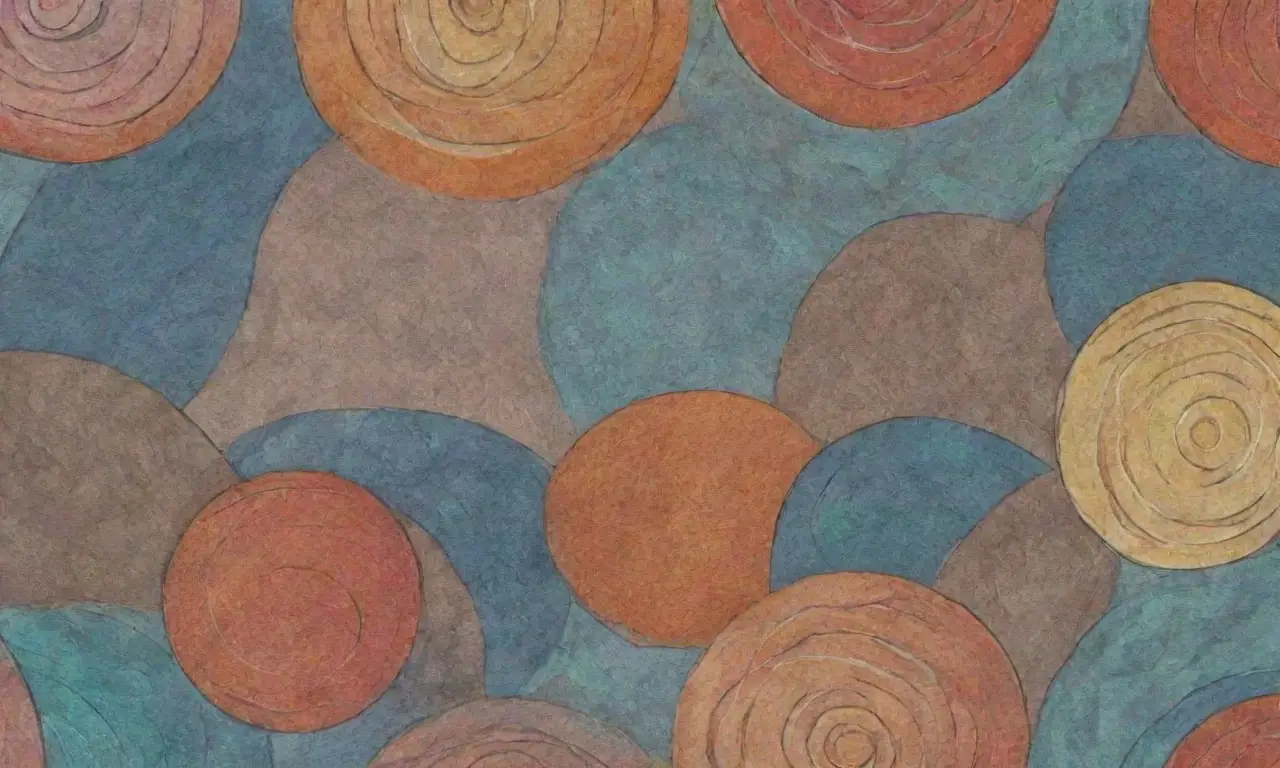 Un diseño complejo de líneas y formas que simboliza unidad y colaboración a través de texturas y colores