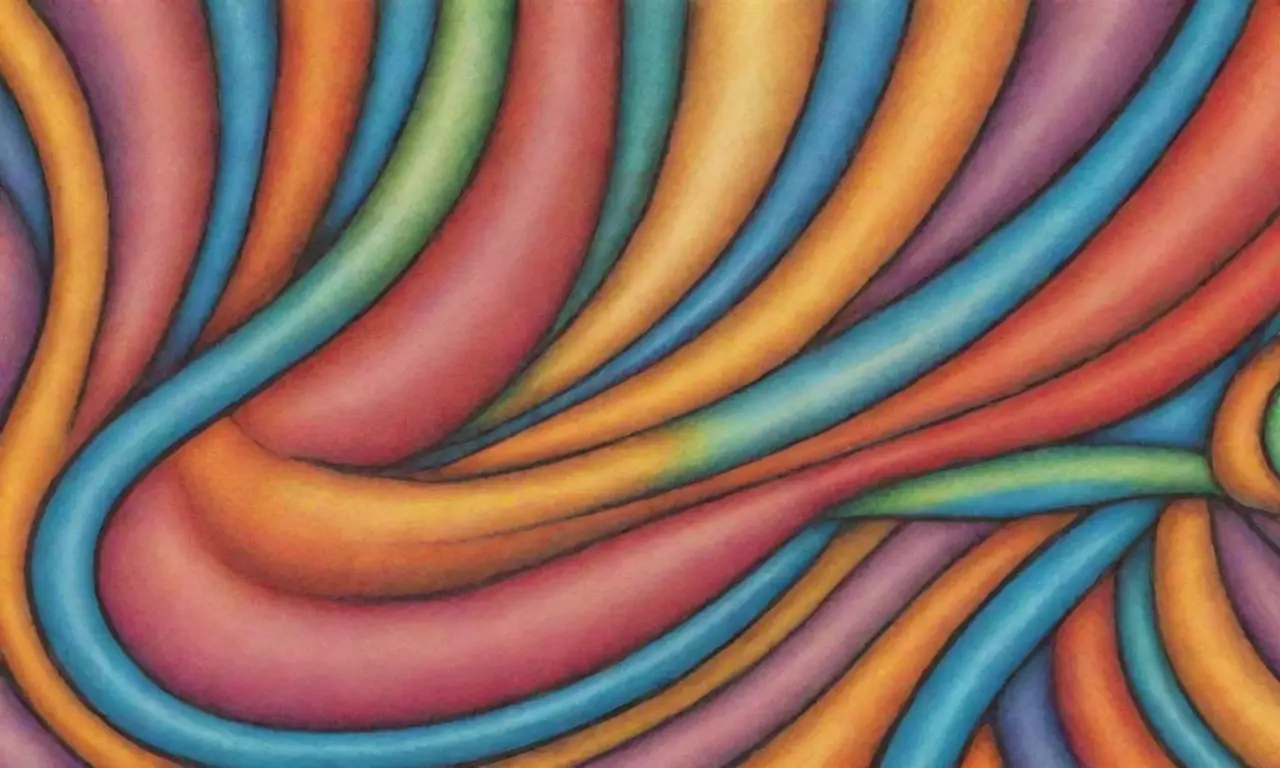 Colores vibrantes, líneas definidas y patrones intrincados crean una composición visualmente armoniosa y compleja