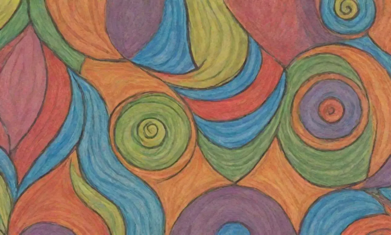 Colores vibrantes, líneas intrincadas y sombras delicadas crean una composición armoniosa y dinámica