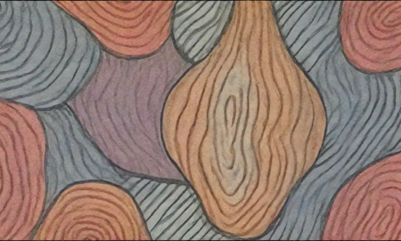 La obra combina líneas definidas, sombras suaves y texturas complejas para crear profundidad y movimiento en una composición armoniosa