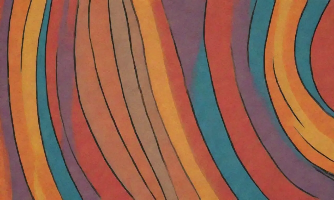 La obra combina líneas, colores y texturas para crear una composición dinámica y compleja