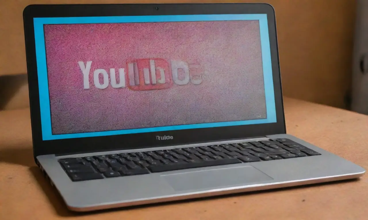 Un diseño de laptop con detalles vibrantes y un fondo texturizado