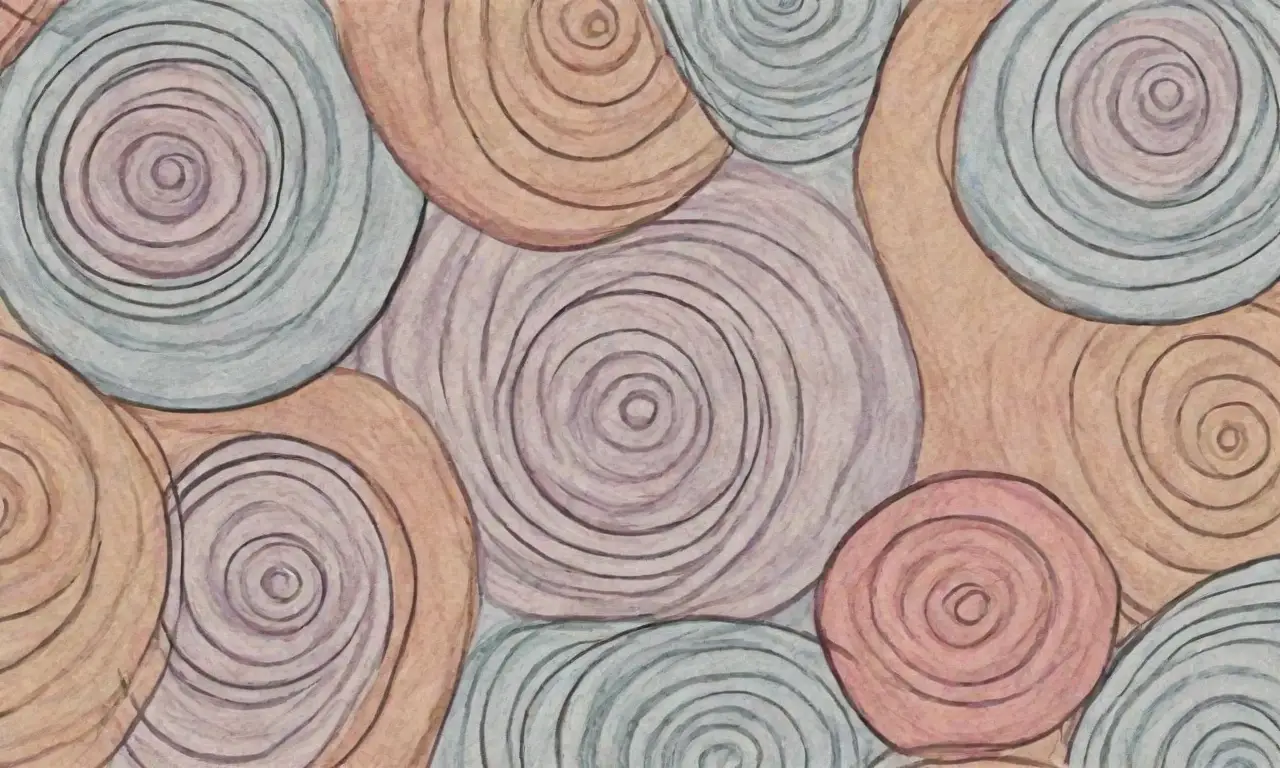 El diseño combina líneas, texturas y colores para crear profundidad y atractivo visual