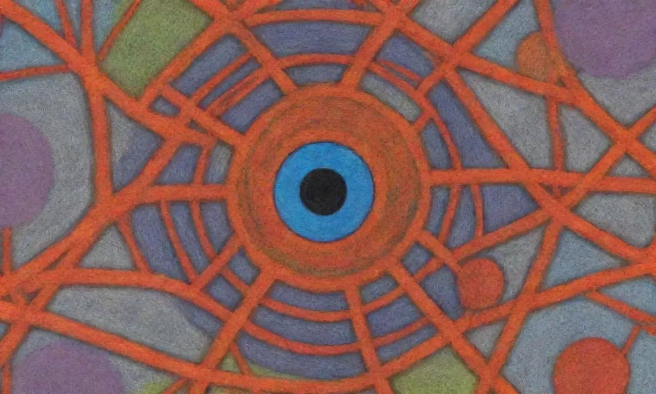 Un diseño complejo combina líneas, sombras y colores para transmitir estrategia y análisis