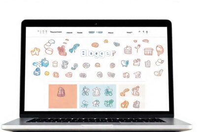 Una interfaz de blogger moderna y creativa