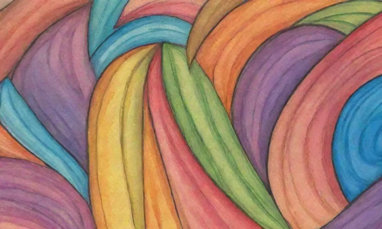Colores vibrantes y texturas intrincadas crean una composición dinámica y armoniosa