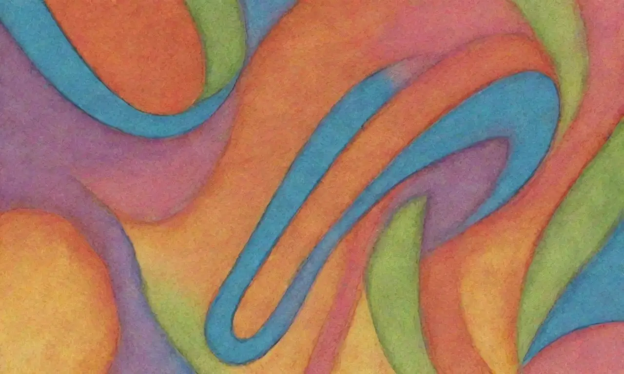 Colores vibrantes y líneas intrincadas crean una composición dinámica y evocadora