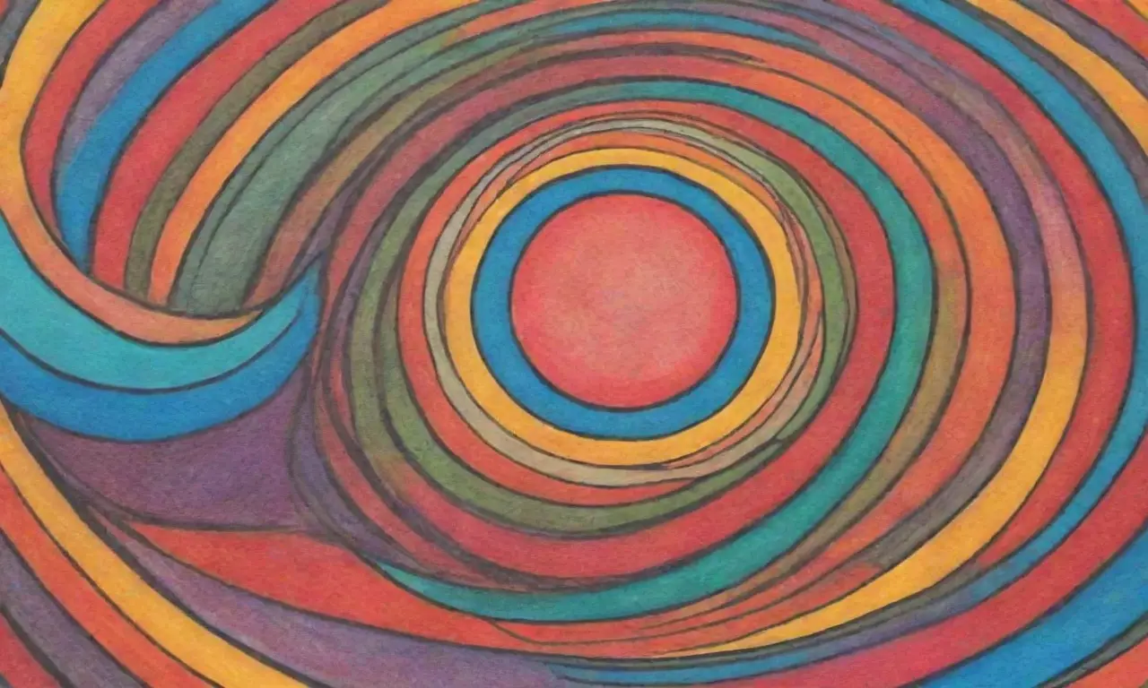 Colores vibrantes y contrastes dinámicos crean una composición visualmente rica y enérgica