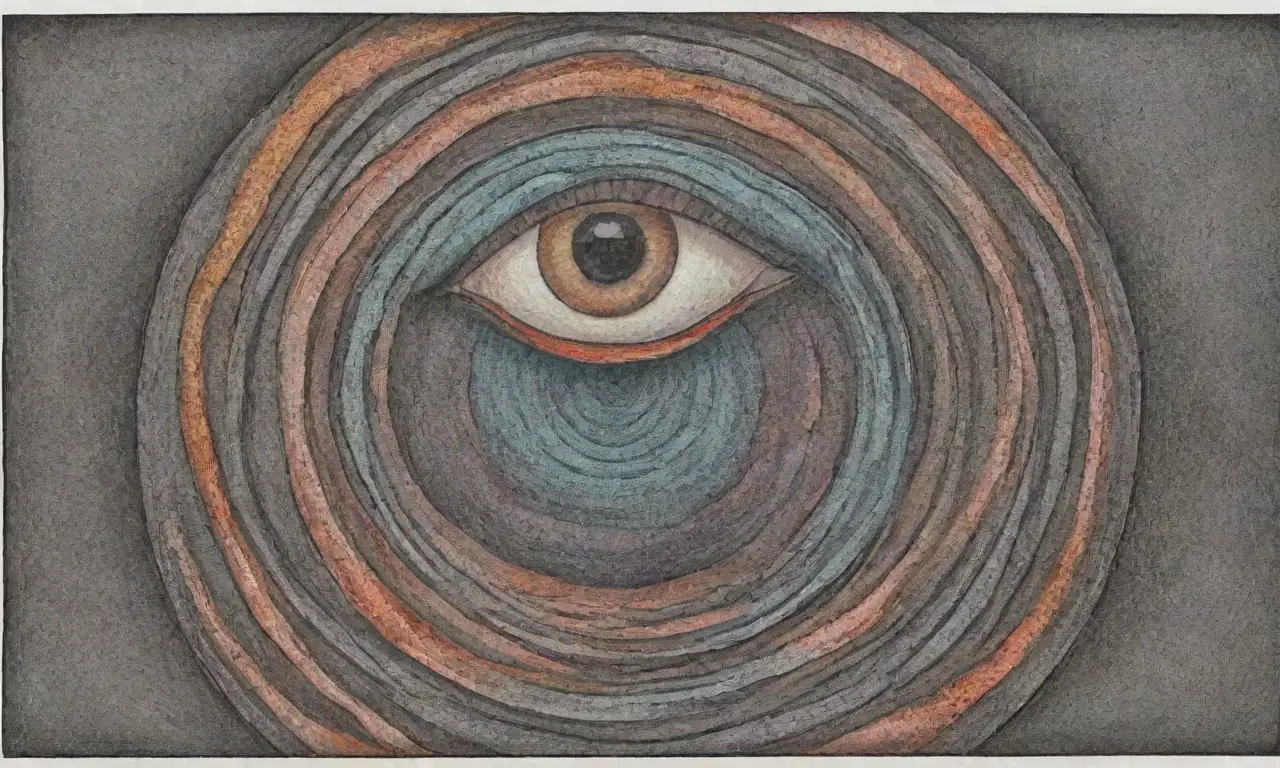 El diseño combina líneas intrincadas, sombras suaves, texturas, colores contrastantes y simetría para crear una obra armoniosa y compleja