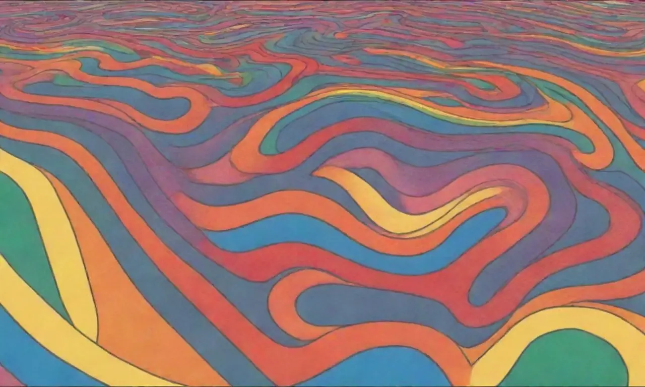 Un paisaje web vibrante con líneas intrincadas, texturas contrastantes y una composición dinámica que evoca movimiento y energía