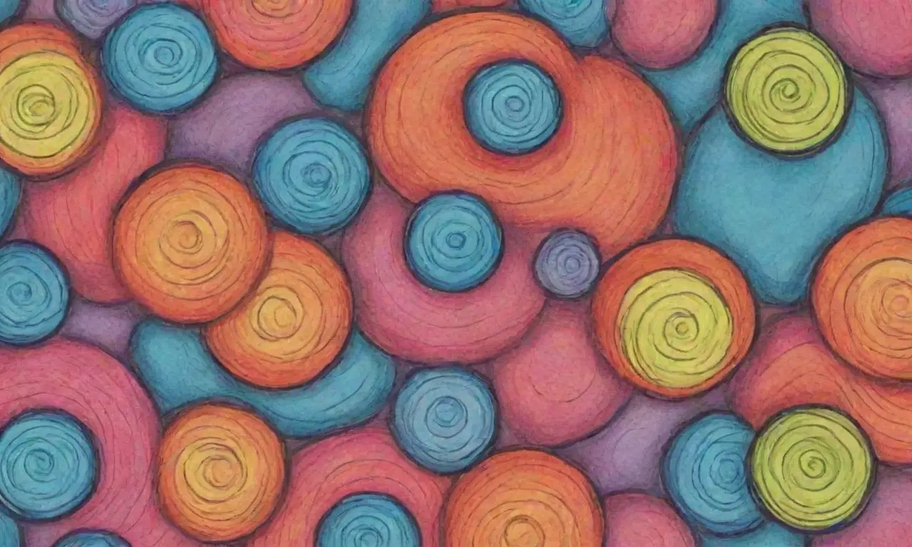 Colores vibrantes y gradientes suaves crean profundidad y estructura en un diseño armonioso y dinámico
