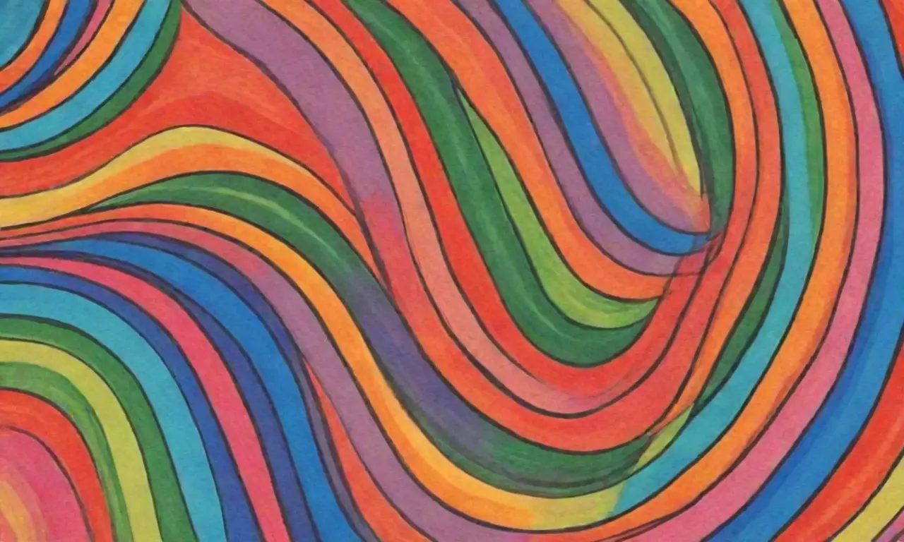 Colores vibrantes y patrones intrincados crean una composición dinámica y armoniosa