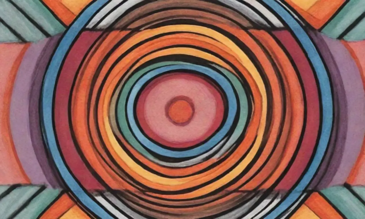 Elementos visuales como líneas, texturas y colores crean una composición armoniosa y dinámica