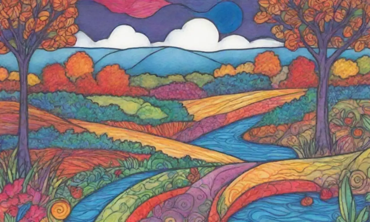 Colores vibrantes y formas orgánicas se combinan en composiciones dinámicas y armónicas